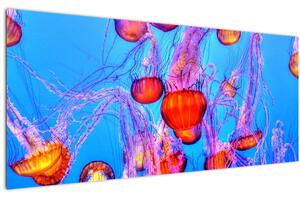 Obraz medúz v mori (120x50 cm)