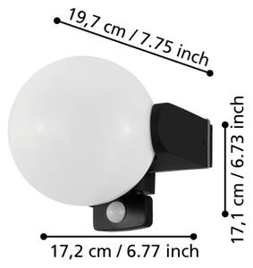 Eglo 99573 - Vonkajšie nástenné svietidlo so senzorom RUBIO 1xE27/15W/230V IP44