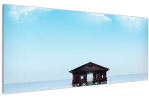 Obraz domu na mori (120x50 cm)