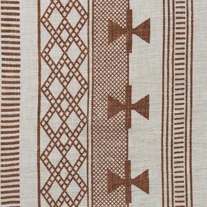 Prikrývka béžová a hnedá bavlnená 130 x 180 cm africký vzor kilim prírodný dizajn boho