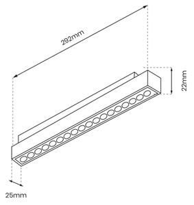 LED Svietidlo do lištového systému MAGNETIC TRACK LED/18W/48V 4000K