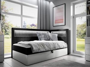 Jednolôžková posteľ 100 cm Rivaldi 3 (biela + čierna) (s roštom, matracom a úl. priestorom). Vlastná spoľahlivá doprava až k Vám domov. 1070115
