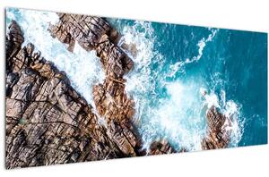 Obraz skál a mora (120x50 cm)
