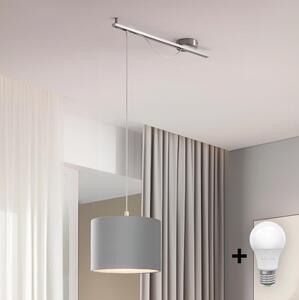 Eglo - LED Luster na lanku CALCENA 1xE27/60W/230V chróm/šedá