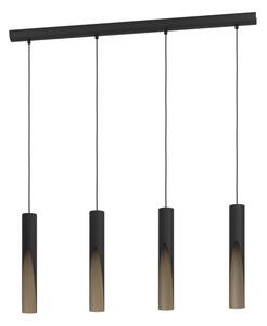 Eglo 901733 - LED Luster na lanku BARBOTTO 4xGU10/4,5W/230V 3000K čierna/hnedá