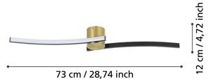 Eglo 901216 - LED Stropné svietidlo AIETA LED/12W/230V 4000K čierna
