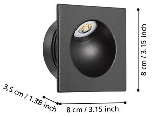 Eglo 900251 - LED Schodiskové svietidlo ZARATE LED/2W/230V 3000K čierna