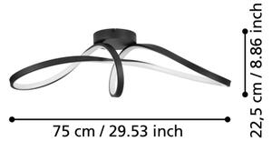 Eglo 901158-LED RGBW Stmievateľné stropné svietidlo CALAROSSA-Z LED/22W/230V čierna