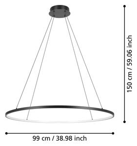 Eglo 901637 - LED Stmievateľný luster na lanku PARRUTA LED/40W/230V čierna + DO
