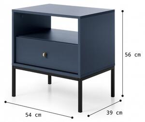 Nočný stolík Bono 54 - modrá