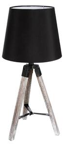 Atmosphera - Stolná lampa RUNO 1xE27/25W/230V drevo/čierna