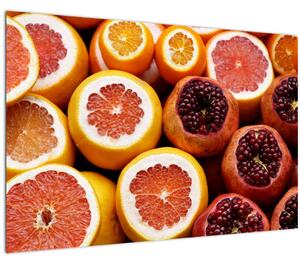 Obraz pomarančov a granátových jabĺk (90x60 cm)