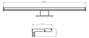 LED Kúpeľňové osvetlenie zrkadla ELBA LED/8W/230V 4000K 40 cm IP44 čierna