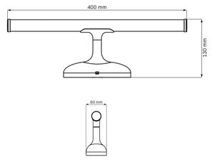 LED Kúpeľňové osvetlenie zrkadla ARMONA LED/6W/230V 4000K 40 cm IP44 chróm