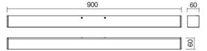 Redo 01-2328 - LED kúpeľňové osvetlenie na zrkadlo THELA LED/25W/230V 90 cm IP44