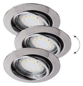 Rabalux LED zápustné bodové svietidlo Lite 3x3W | 3x240lm | 3000K | IP40 - sada 3ks, chróm