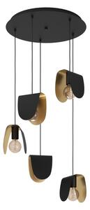 Eglo 390183 - Luster na lanku SERENARA 5xE27/40W/230V čierna/zlatá