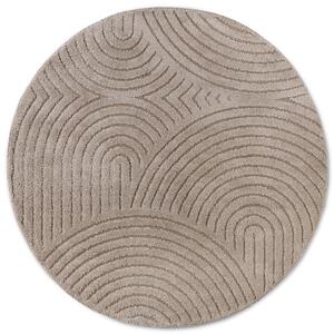 ELLE Decoration Kusový koberec New York 106204 Taupe kruh - 160x160 (priemer) kruh cm