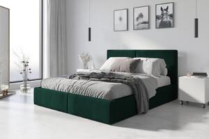 BMS GROUP Čalúnená posteľ HILTON 140x200cm výklopná smaragdová
