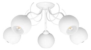 Stropné svietidlo Eliza, 5x biele sklenené tienidlo (výber z 2 farieb konštrukcie)