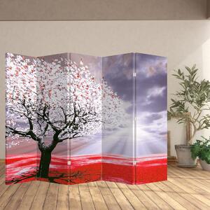 Paraván - Červený strom (210x170 cm)