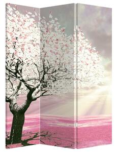 Paraván - Ružový strom (135x180 cm)