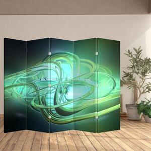 Paraván - Zelená abstrakcia (210x170 cm)