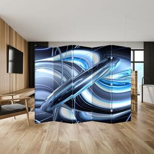 Paraván - Modrá abstrakcie (225x180 cm)