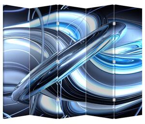 Paraván - Modrá abstrakcie (225x180 cm)