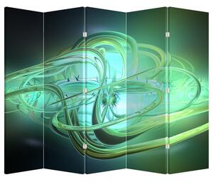 Paraván - Zelená abstrakcie (225x180 cm)