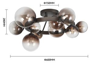 Brilagi - LED prisadený luster MILLA 10xG9/3W/230V hnedá/dymová hnedá