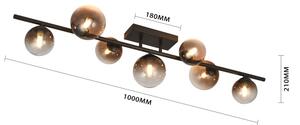Brilagi - LED Prisadený luster MILLA 7xG9/3W/230V hnedá/dymová hnedá