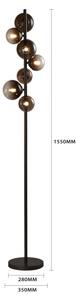 Brilagi - LED stojacia lampa MILLA 7xG9/3W/230V hnedá/dymová hnedá