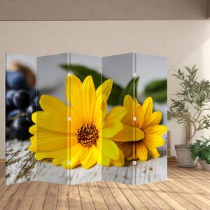 Paraván - Žlté kvety (210x170 cm)