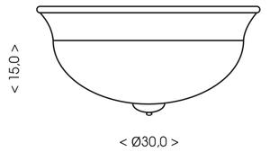 Brilagi - Stropné svietidlo FRESCO 2xE27/40W/230V priemer 30 cm medené