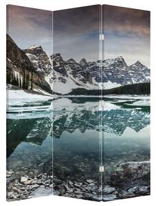 Paraván - Jazero v zime (126x170 cm)