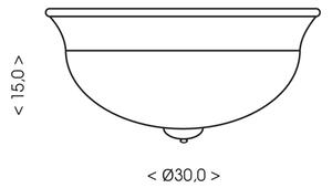 Brilagi - Stropné svietidlo FRESCO 2xE27/40W/230V, priemer 30 cm, bronzové
