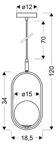 Luster na lanku CORDEL 1xG9/28W/230V