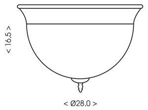 Brilagi - Stropné svietidlo FRESCO 2xE27/40W/230V pr. 28 cm mosadz