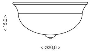 Brilagi - Stropné svietidlo FRESCO 2xE27/40W/230V, priemer 30 cm, mosadz