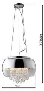 Krištáľový luster na lanku LUNA 1xE14/40W/230V