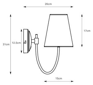 Markslöjd 108907 - Nástenné svietidlo AMAR 1xE14/40W/230V ľan/čierna