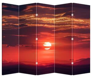Paraván - Farebné slnko (210x170 cm)