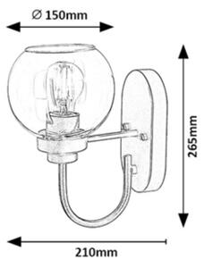 Rabalux 75005 - Kúpeľňové nástenné svietidlo TIRINA 1xE27/15W/230V IP44