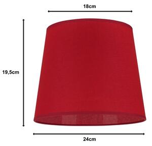 Duolla - Tienidlo k stolnej lampe CLASSIC M E27 pr. 24 cm červená