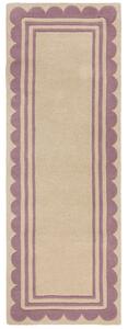 Flair Rugs koberce Ručne všívaný behúň Lois Scallop Purple - 80x230 cm