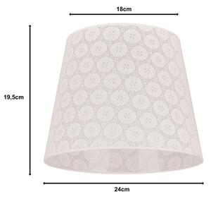 Duolla - Tienidlo k stolný lampě CLASSIC M E27 pr. 24 cm biela