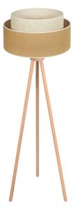 Duolla - Stojacia lampa YUTE BOHO 1xE27/15W/230V pr. 45 cm hnedá/krémová