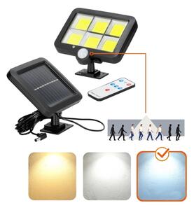 LED solárny reflektor so senzorom LED/1,5W/3,7V 6000K IP44 1200 mAh