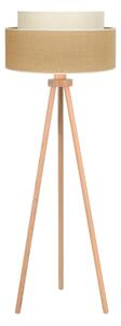 Duolla - Stojacia lampa YUTE BOHO 1xE27/15W/230V pr. 45 cm hnedá/krémová